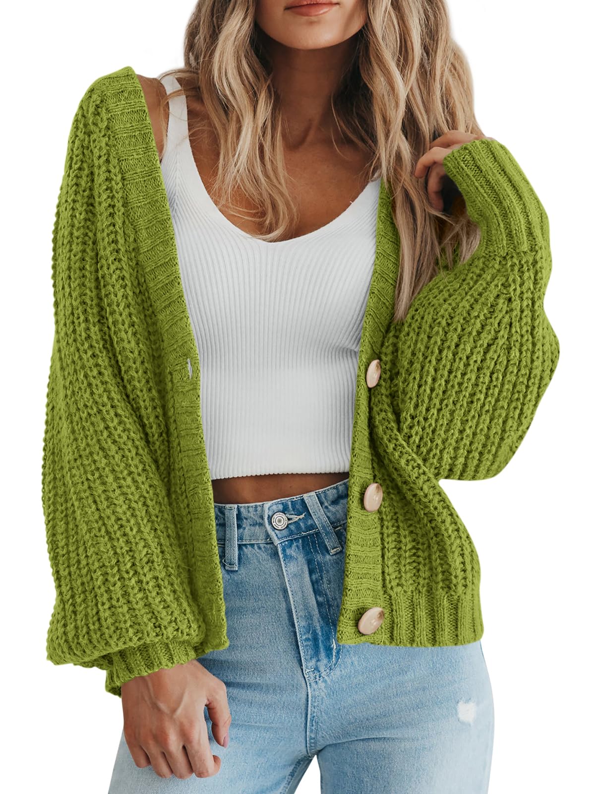 Chunky Knit Button Cardigan