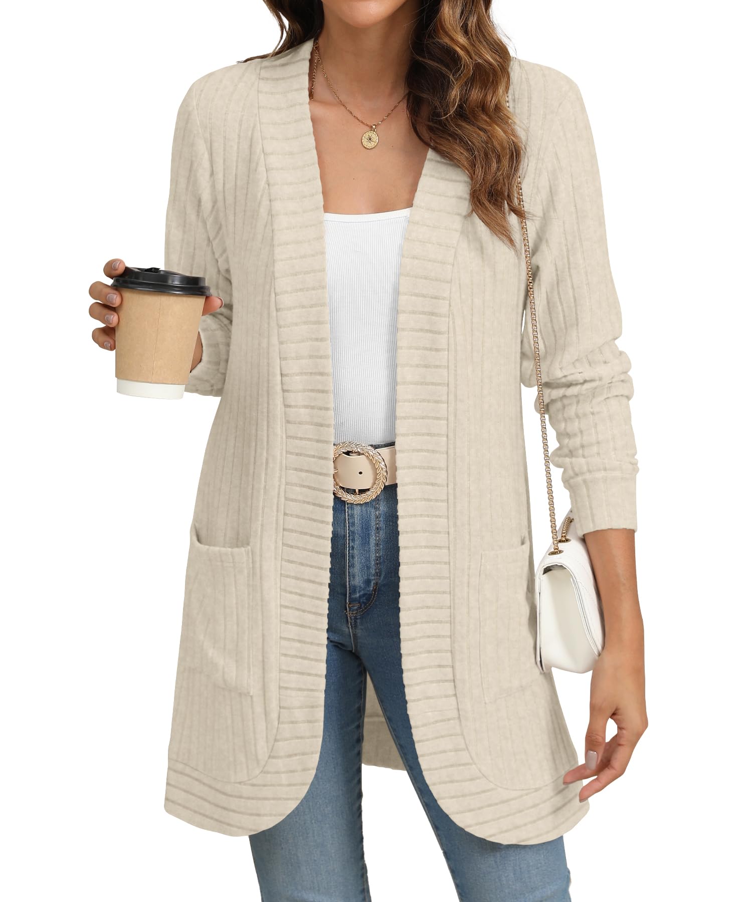 Open Front Knit Cardigan