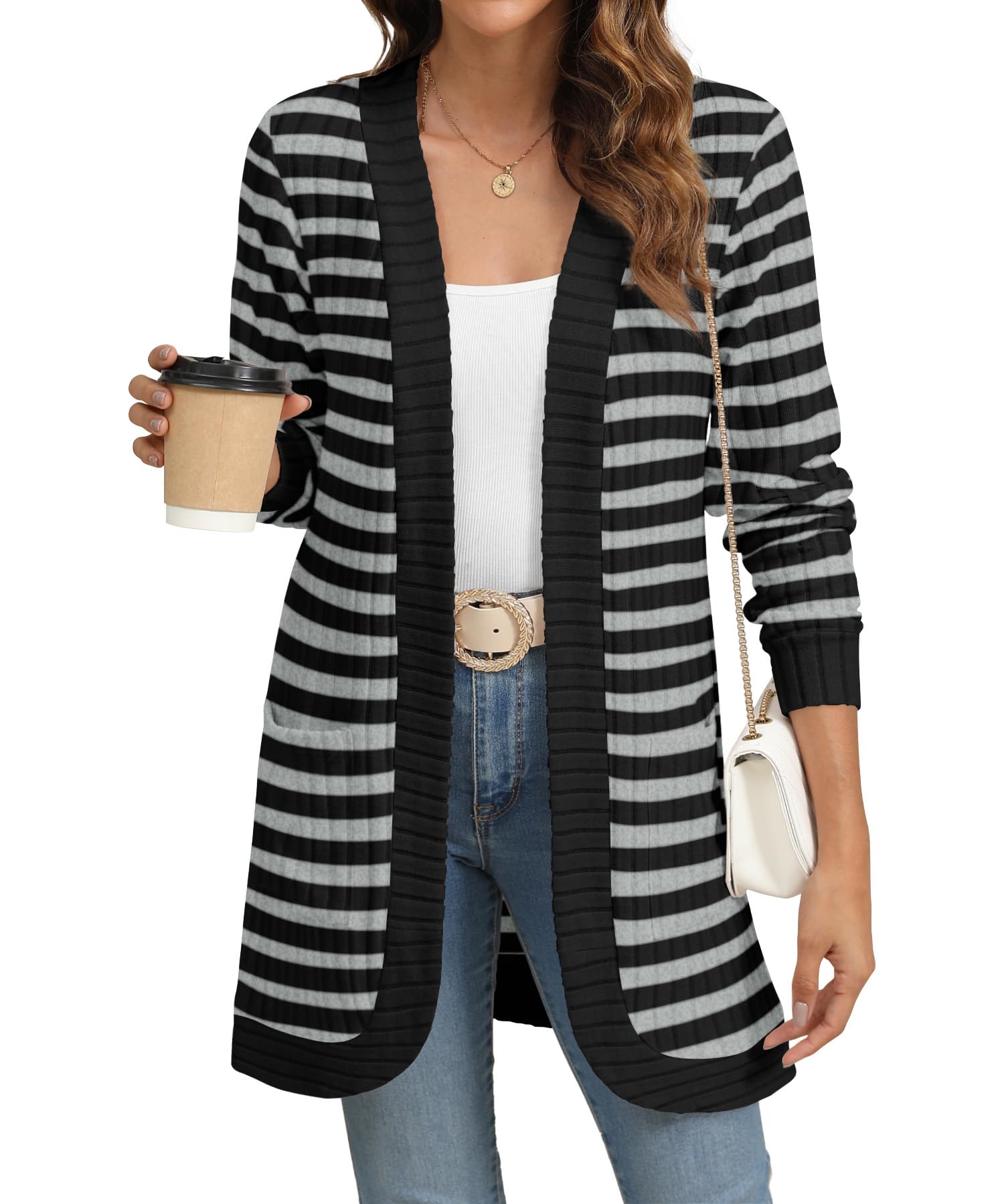 Open Front Knit Cardigan