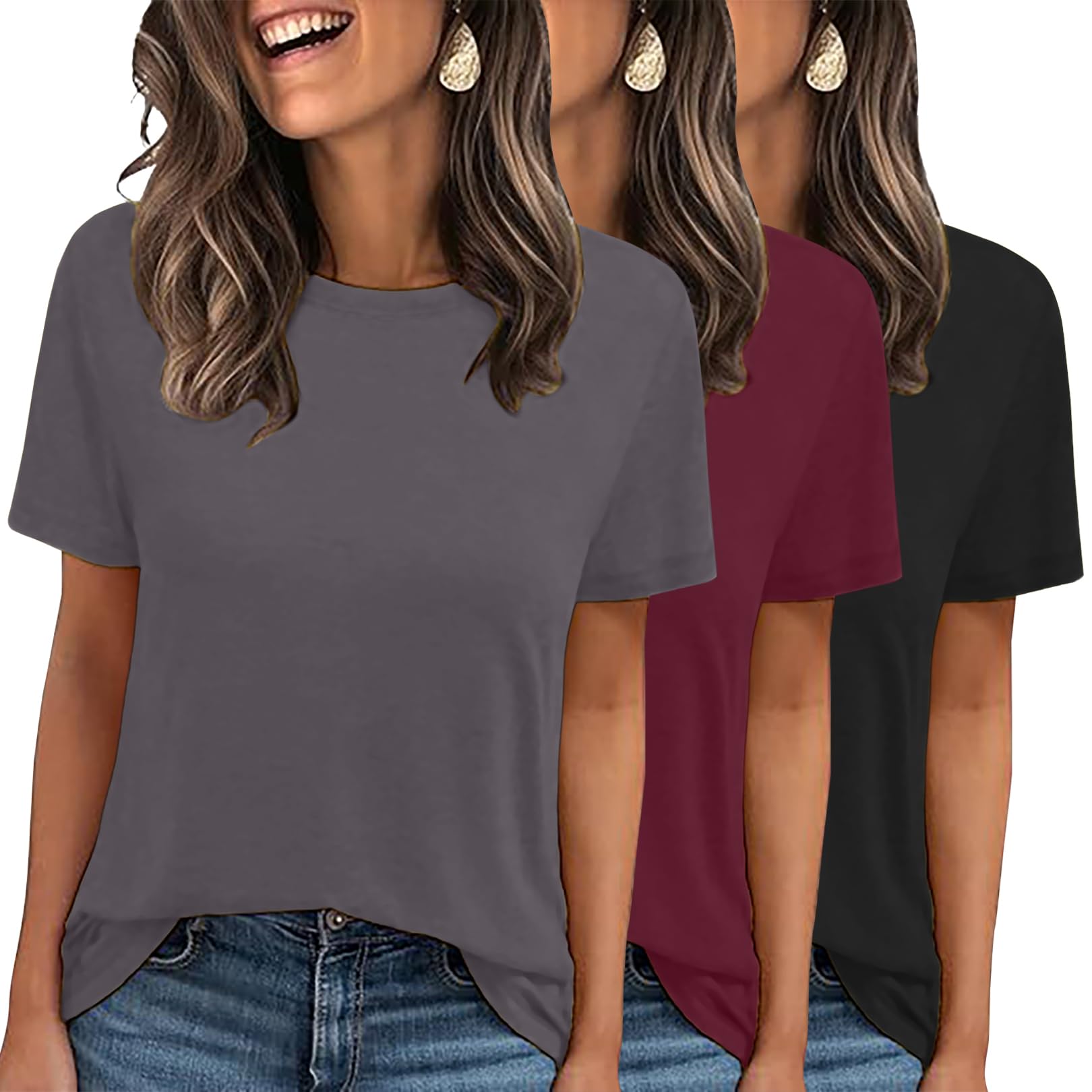 3-Pack Basic Short Sleeve Tees