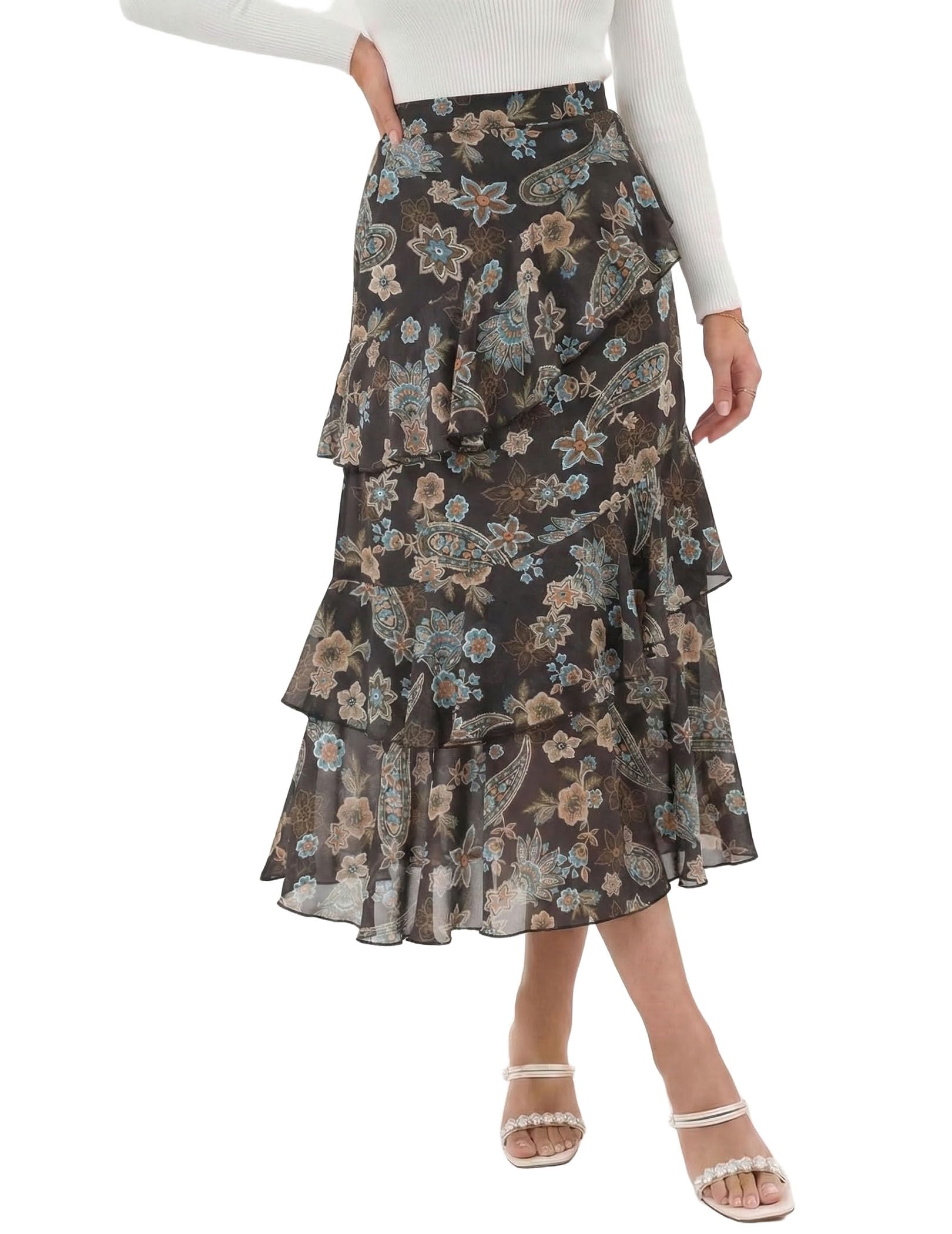 Boho Flowy Maxi Skirt