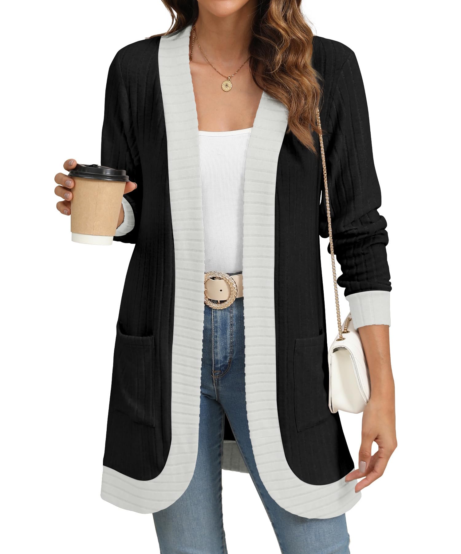 Open Front Knit Cardigan