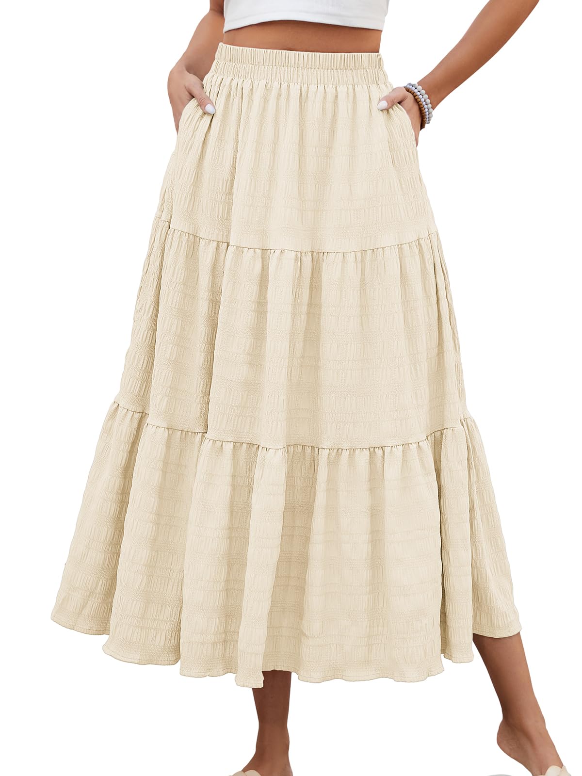 Tiered Flowy Maxi Skirt