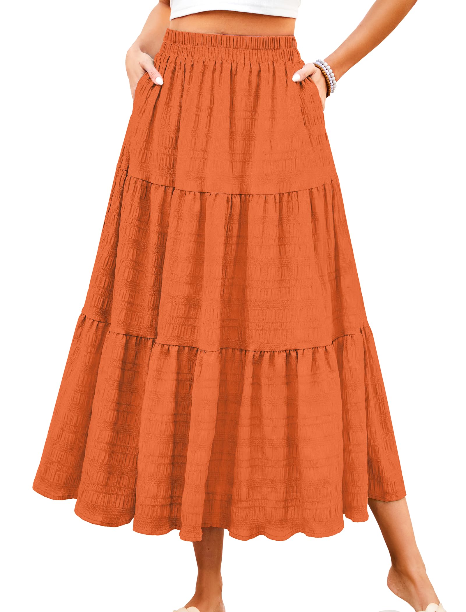 Tiered Flowy Maxi Skirt