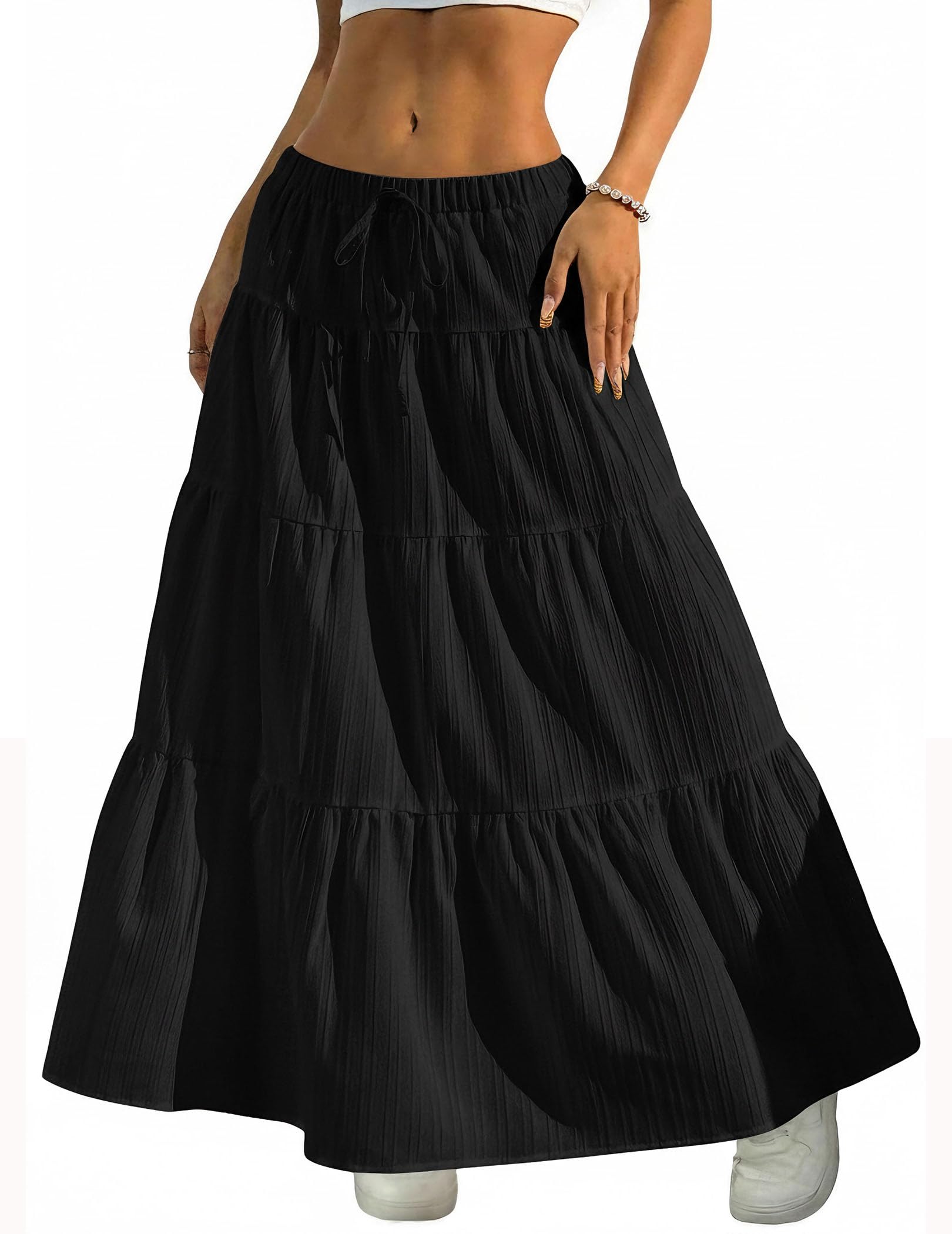 Boho Flowy Maxi Skirt