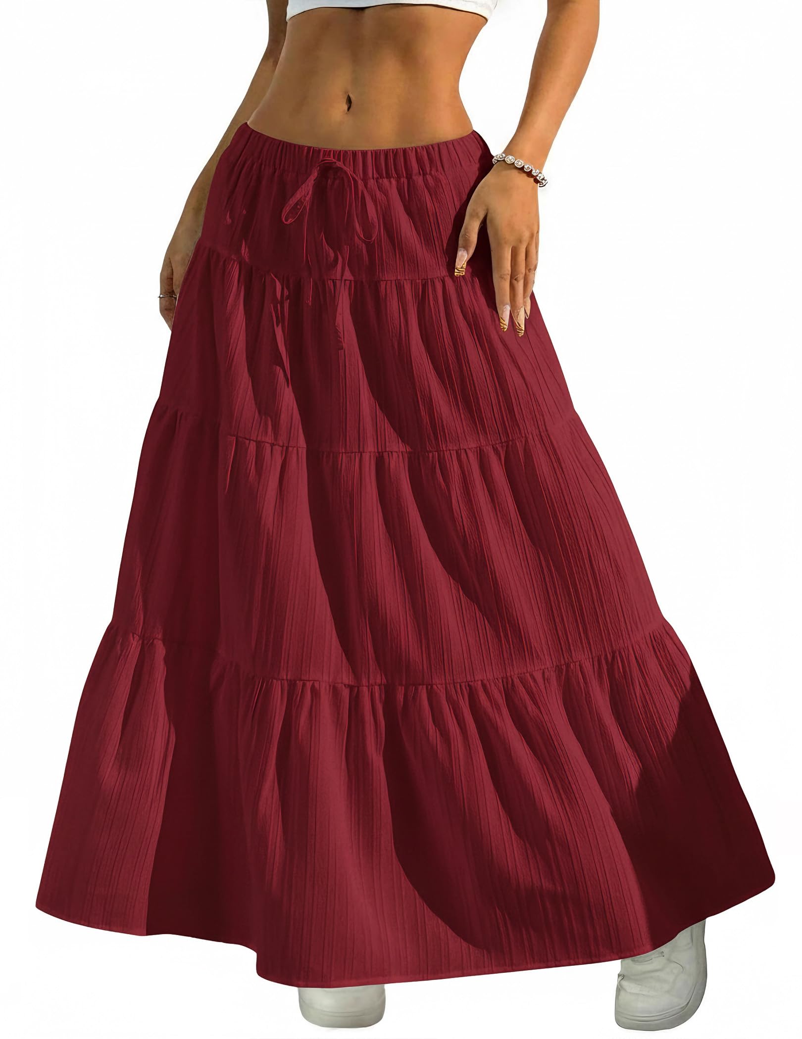 Boho Flowy Maxi Skirt