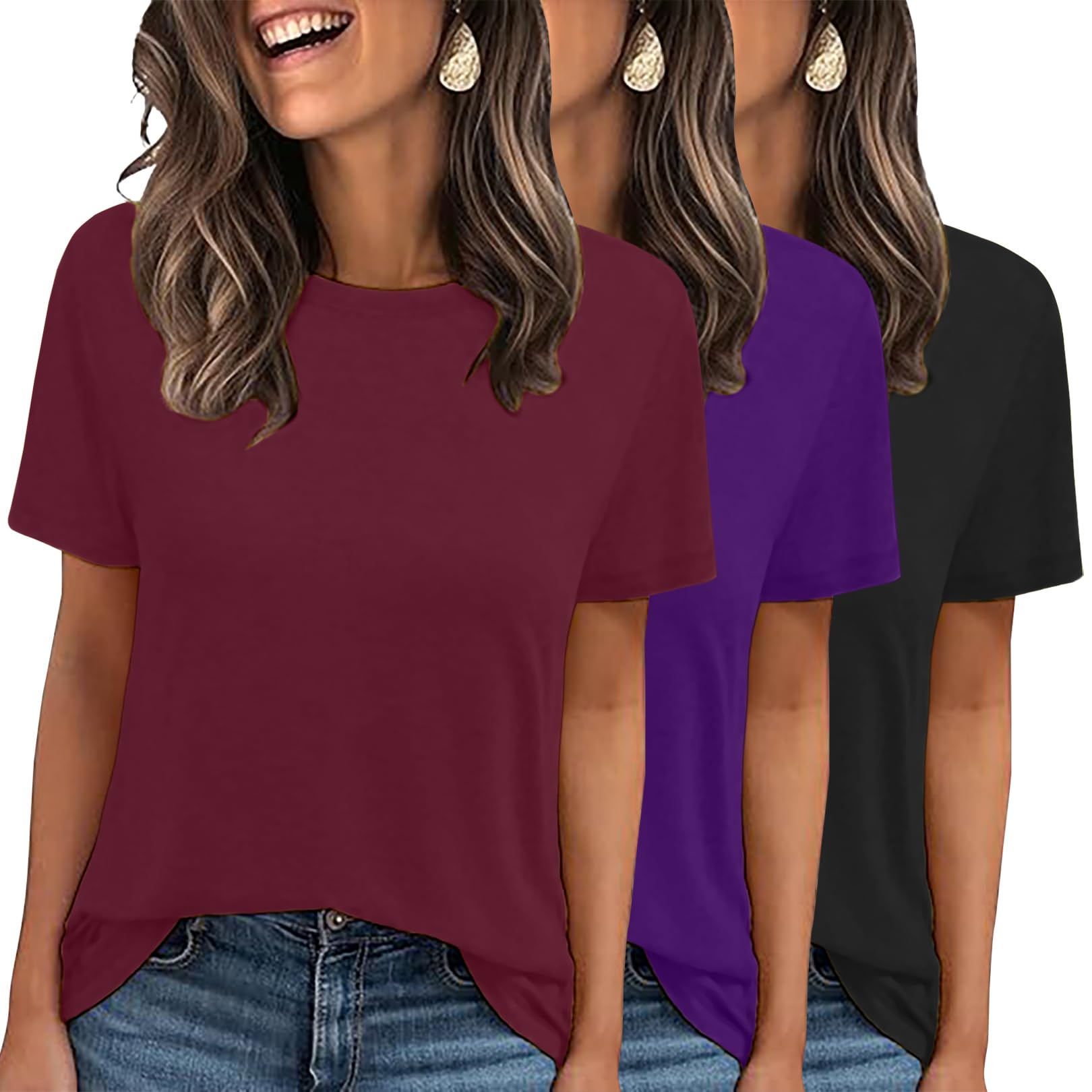 3-Pack Basic Short Sleeve Tees