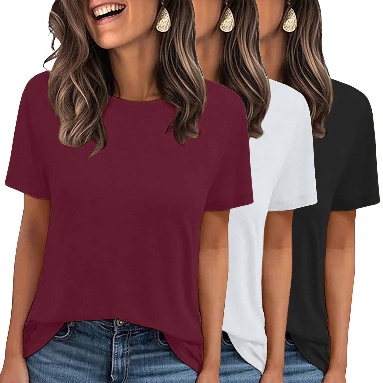 3-Pack Basic Short Sleeve Tees