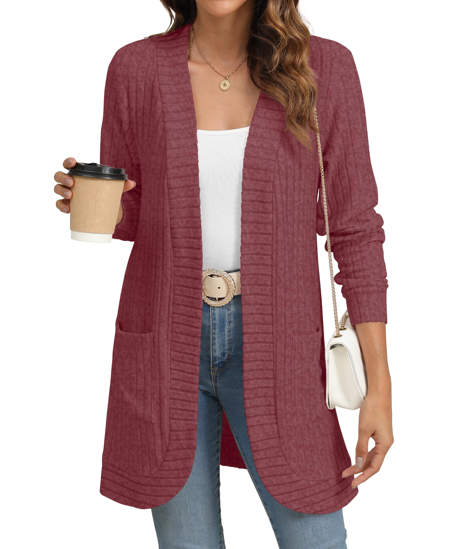 Open Front Knit Cardigan