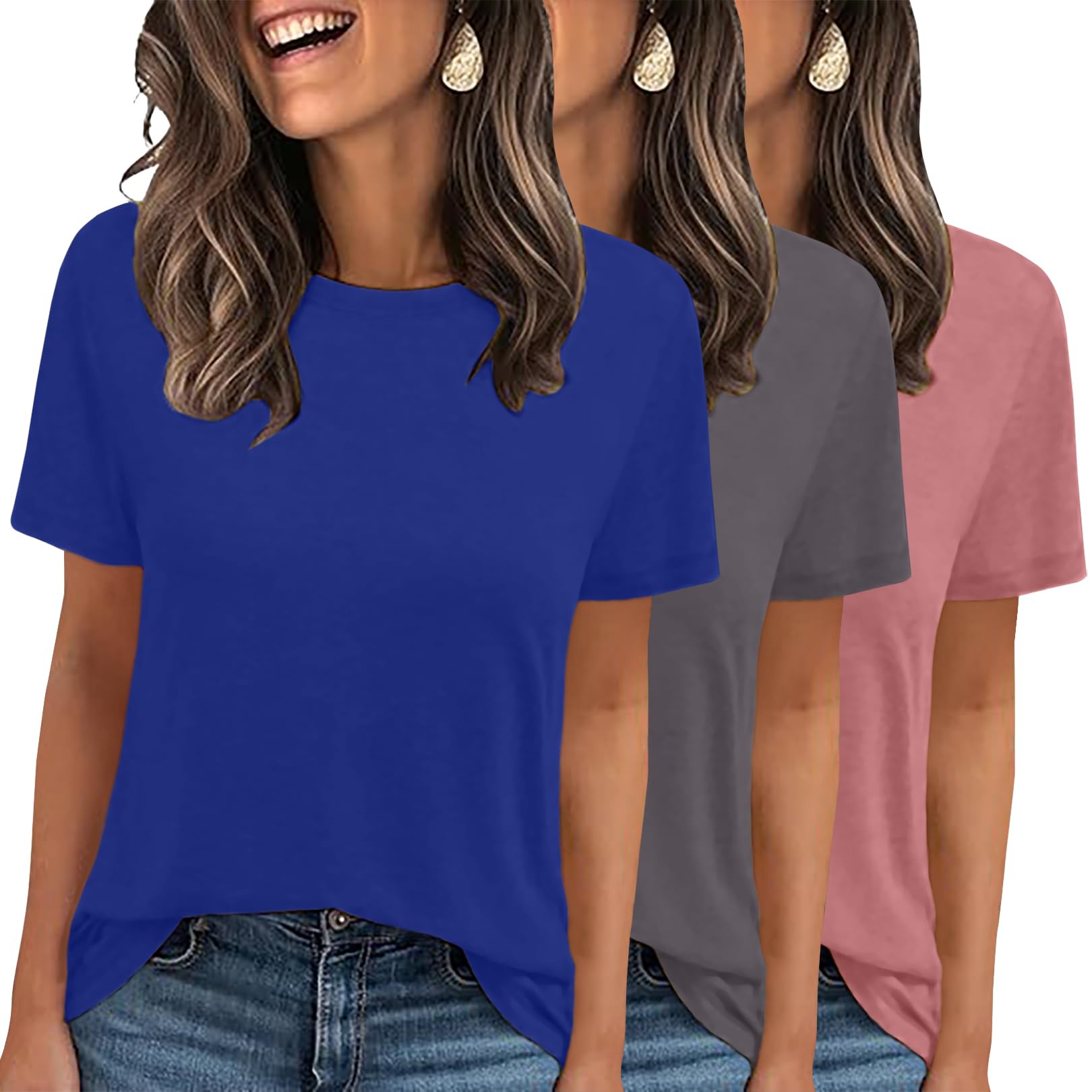 3-Pack Basic Short Sleeve Tees