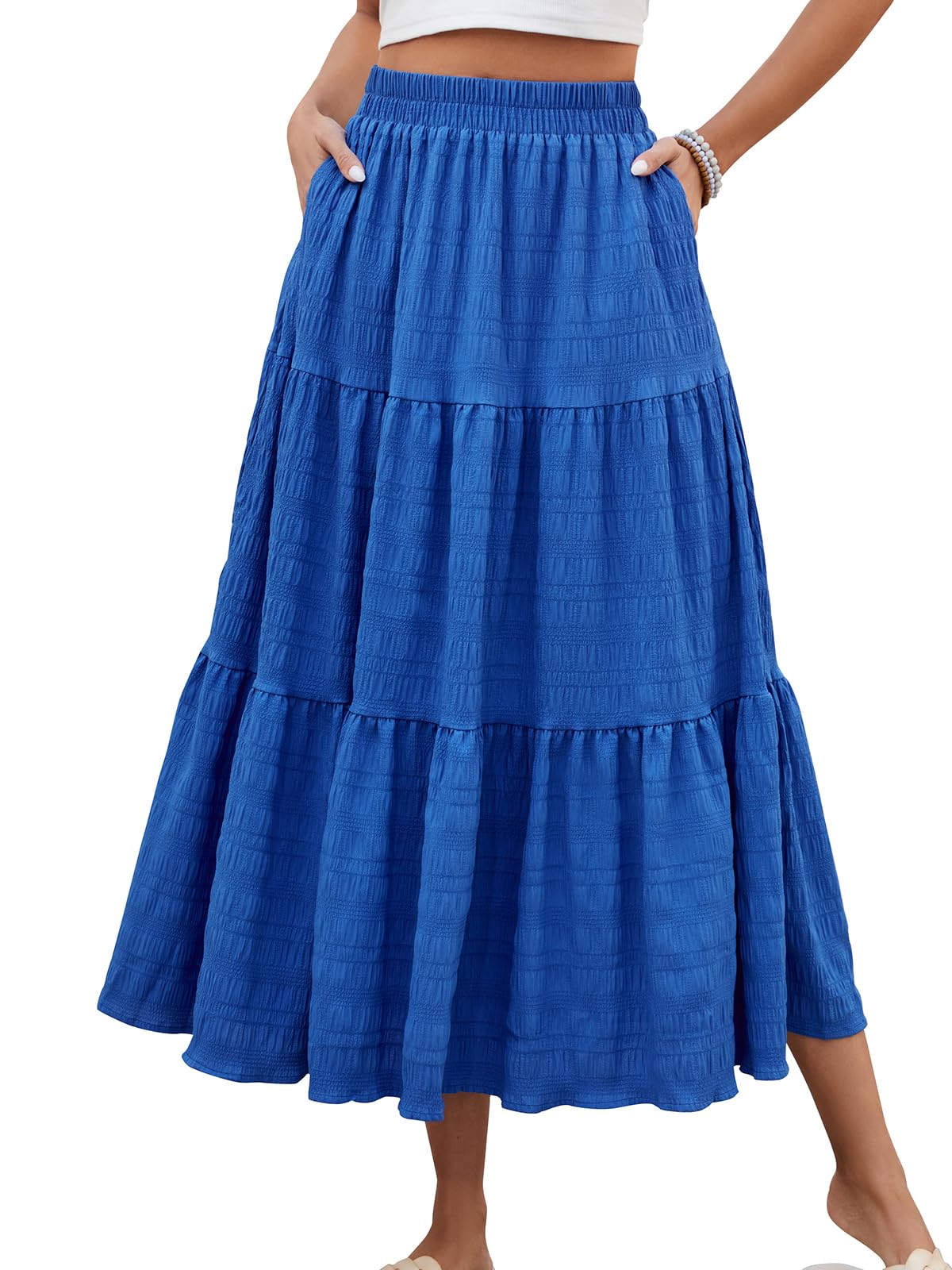 Tiered Flowy Maxi Skirt