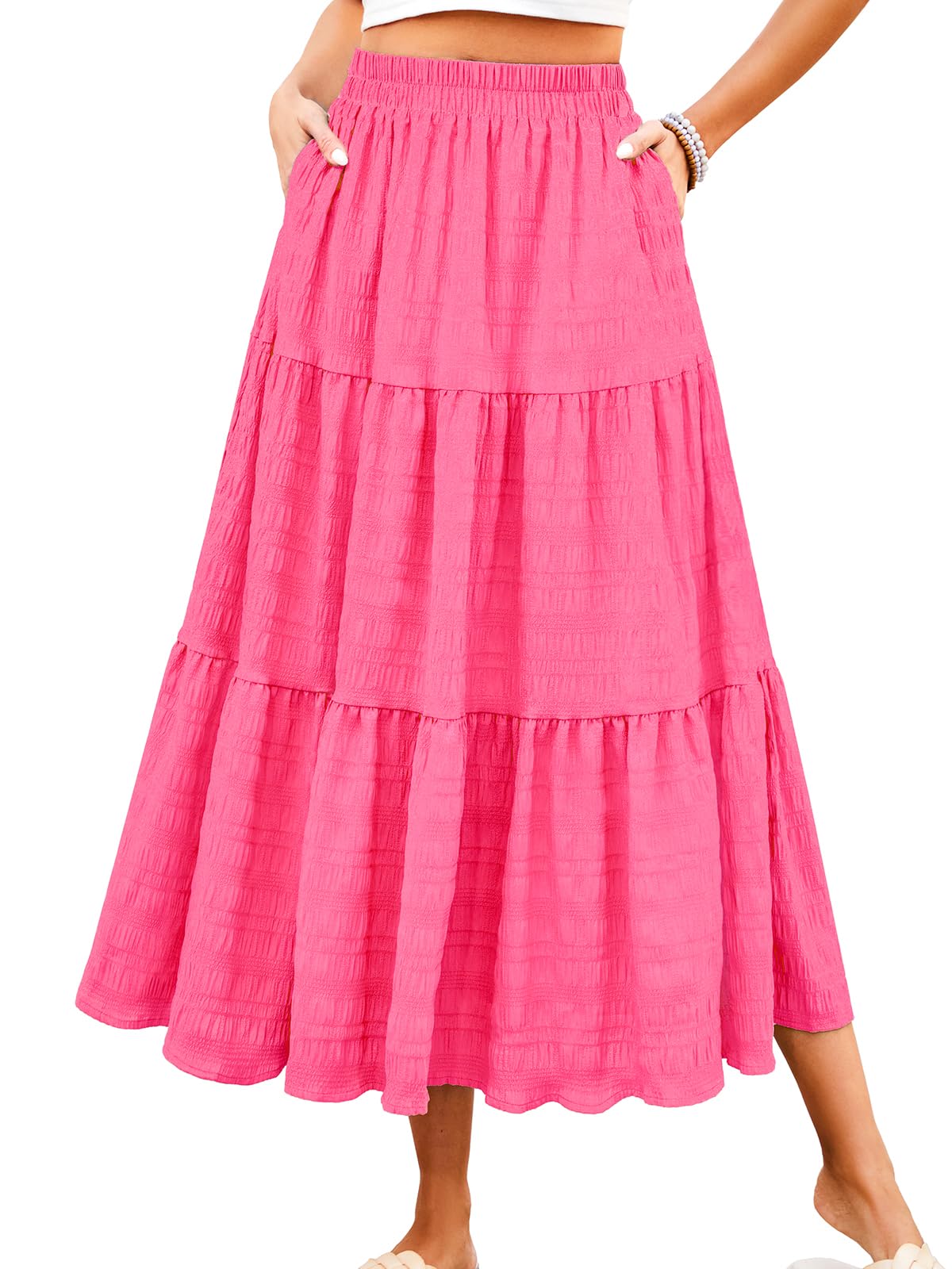Tiered Flowy Maxi Skirt