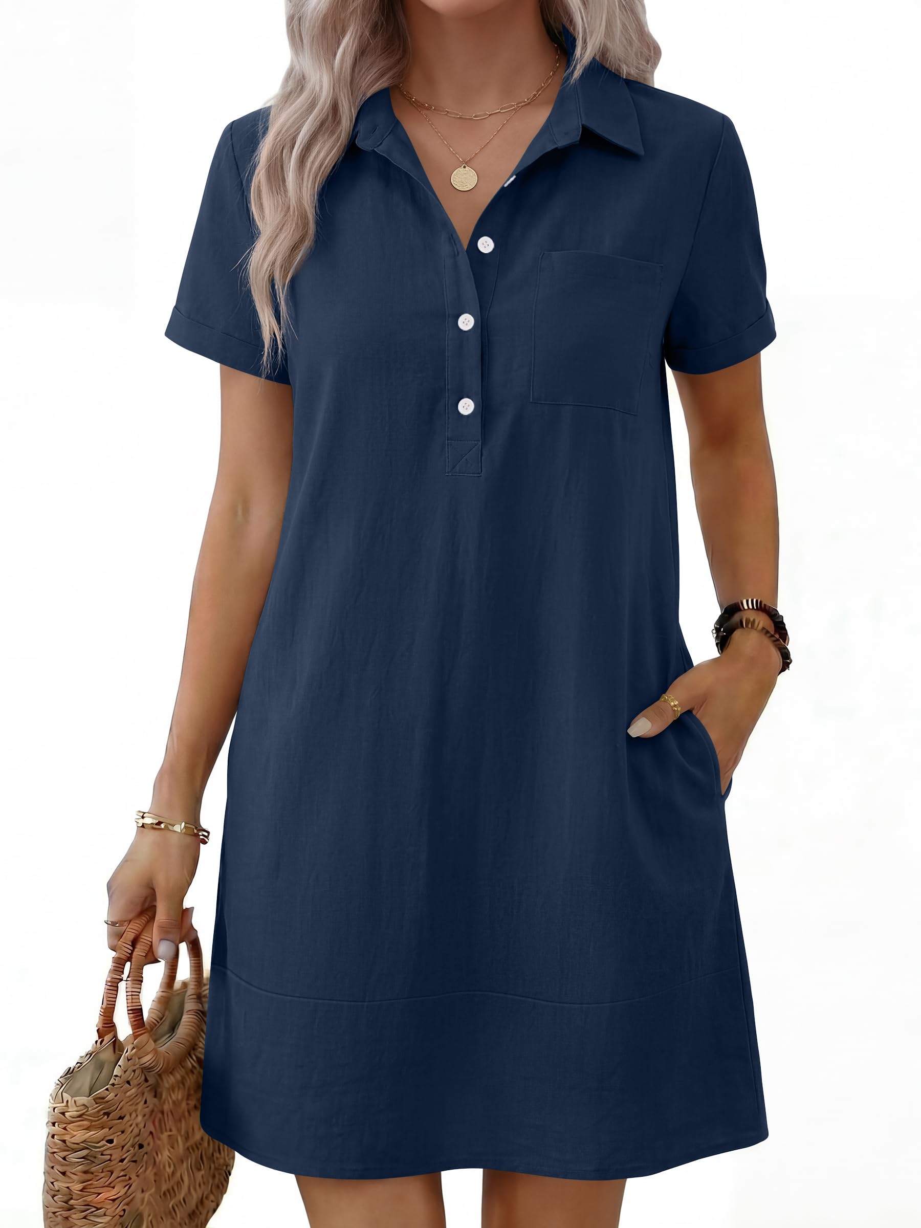 Casual Polo Shirt Dress