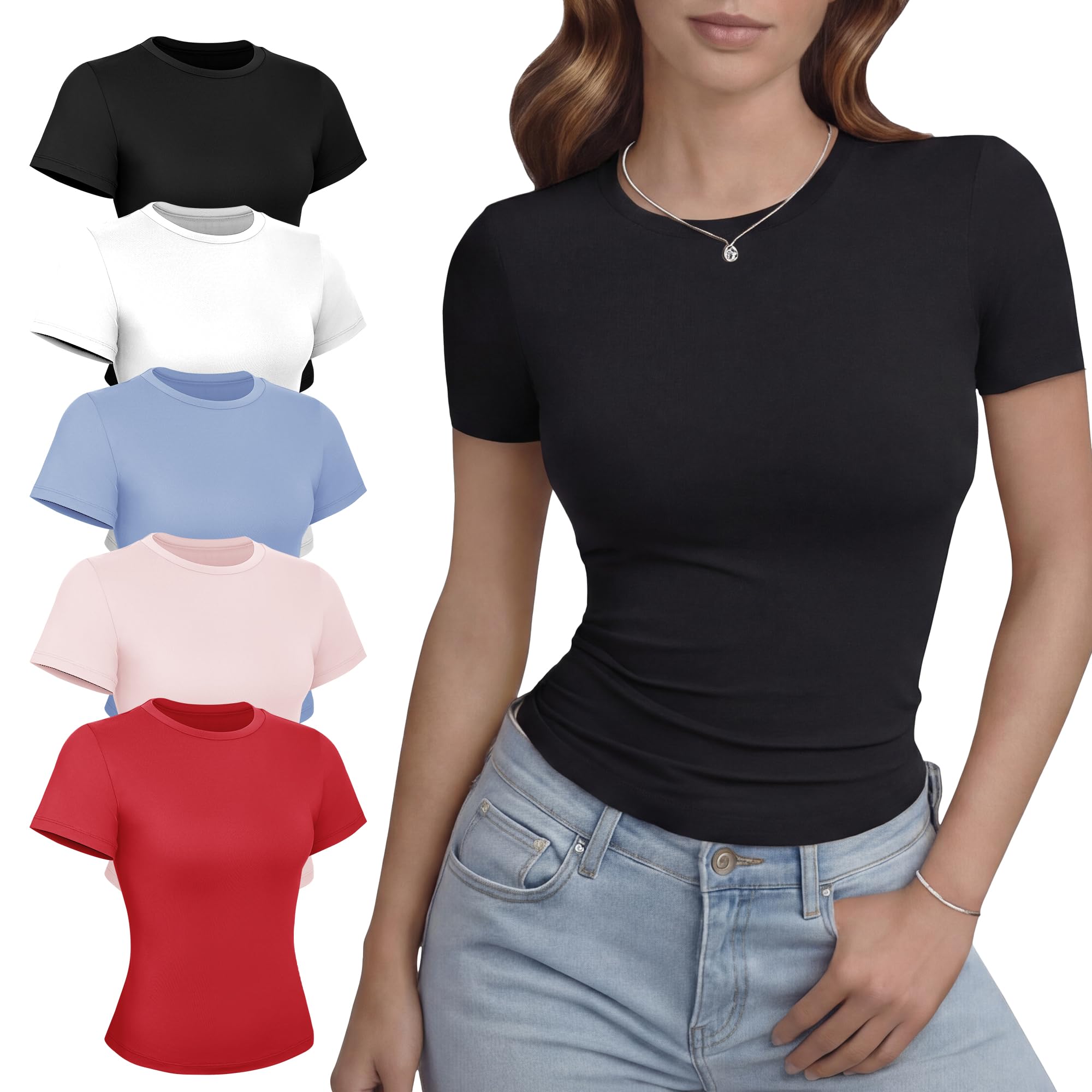 3-Pack Slim Fit Crop Tees