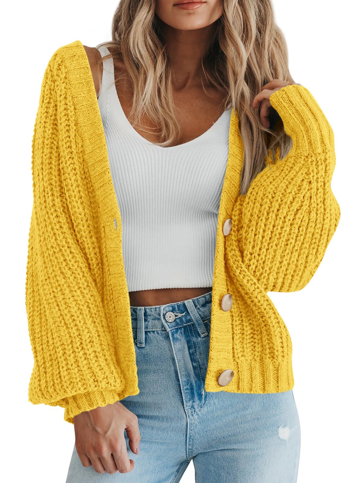 Chunky Knit Button Cardigan