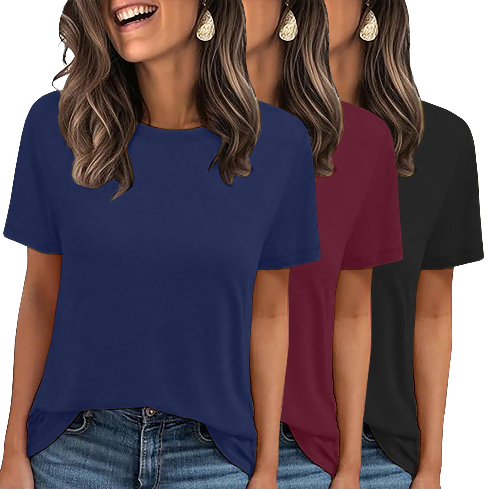 3-Pack Basic Short Sleeve Tees