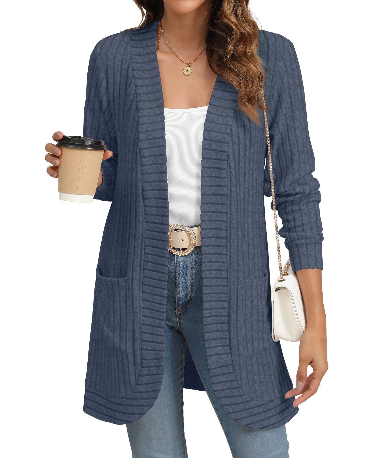 Open Front Knit Cardigan