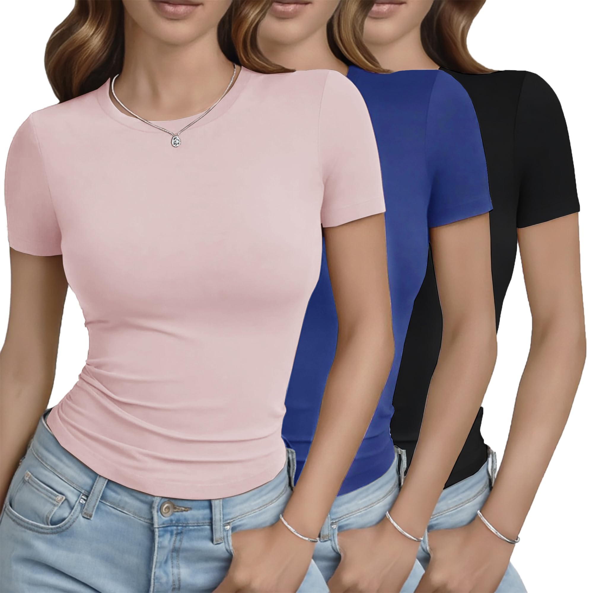 3-Pack Slim Fit Crop Tees