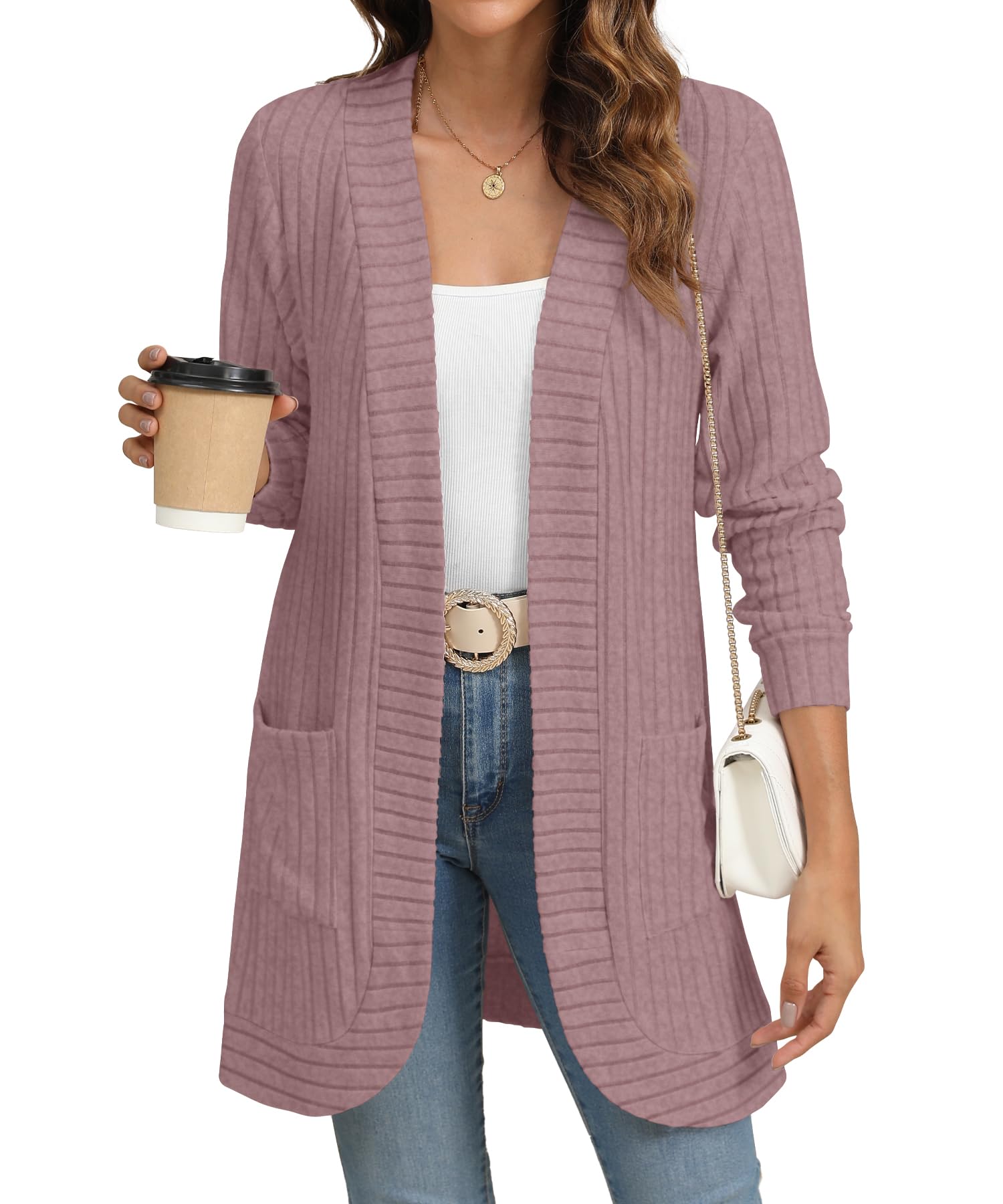 Open Front Knit Cardigan