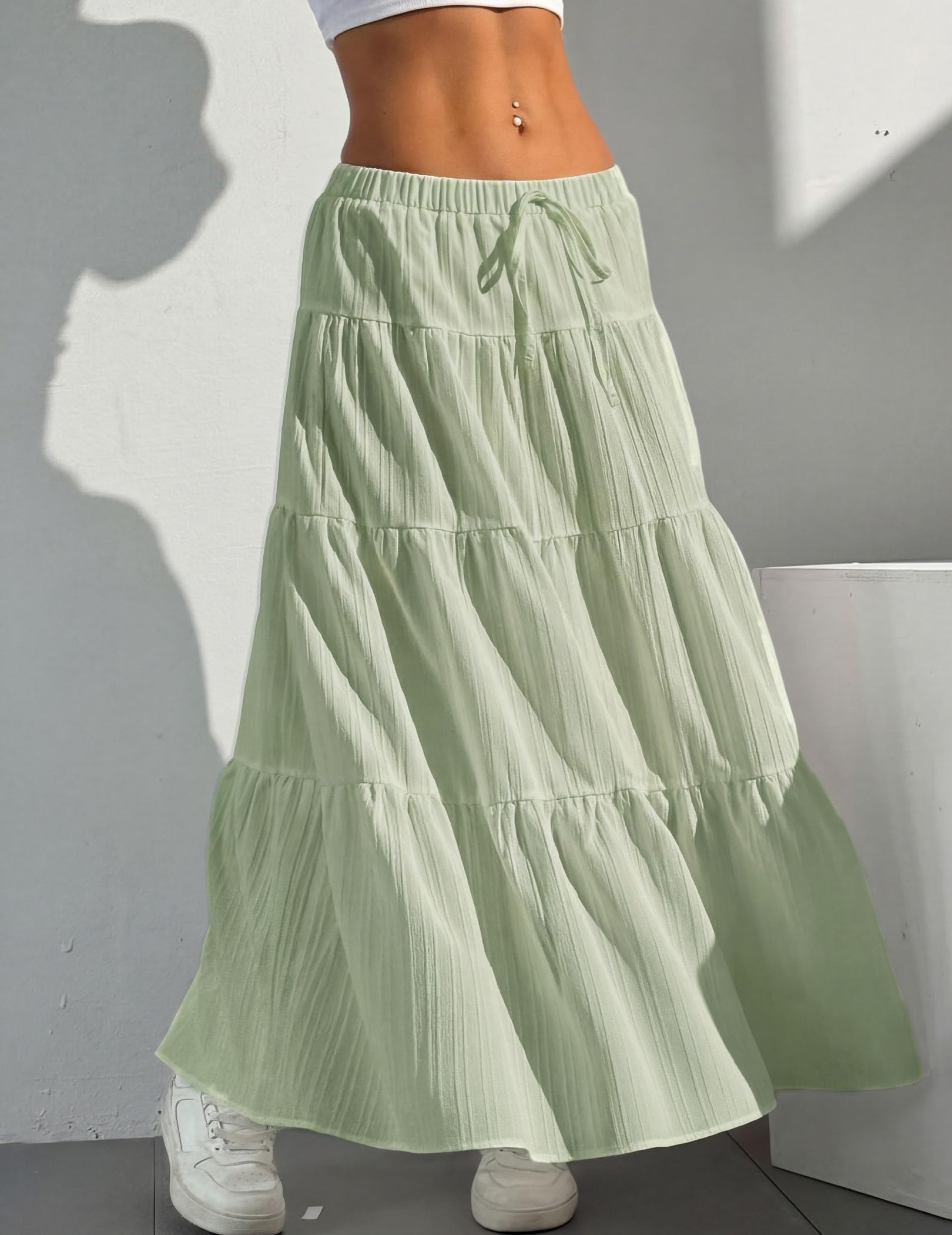 Boho Flowy Maxi Skirt