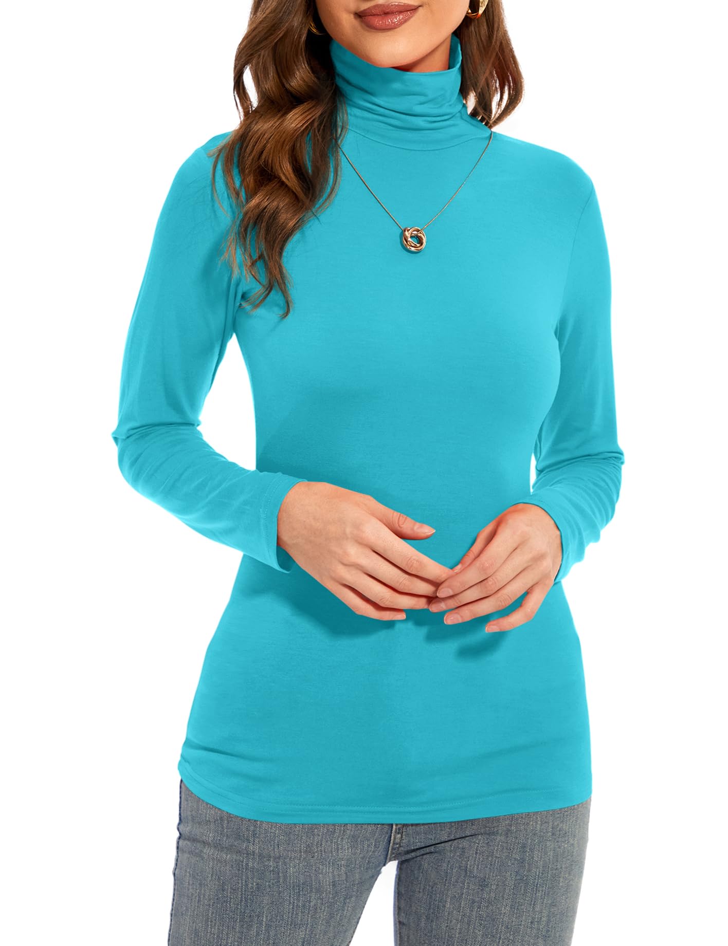 Slim Fit Turtleneck Top