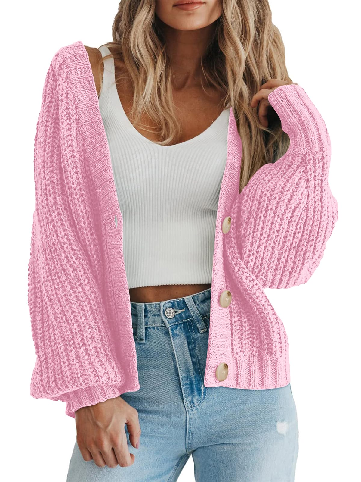Chunky Knit Button Cardigan