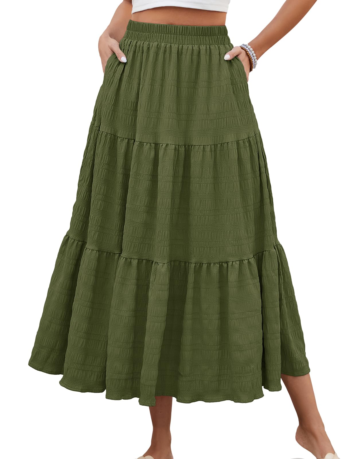 Tiered Flowy Maxi Skirt