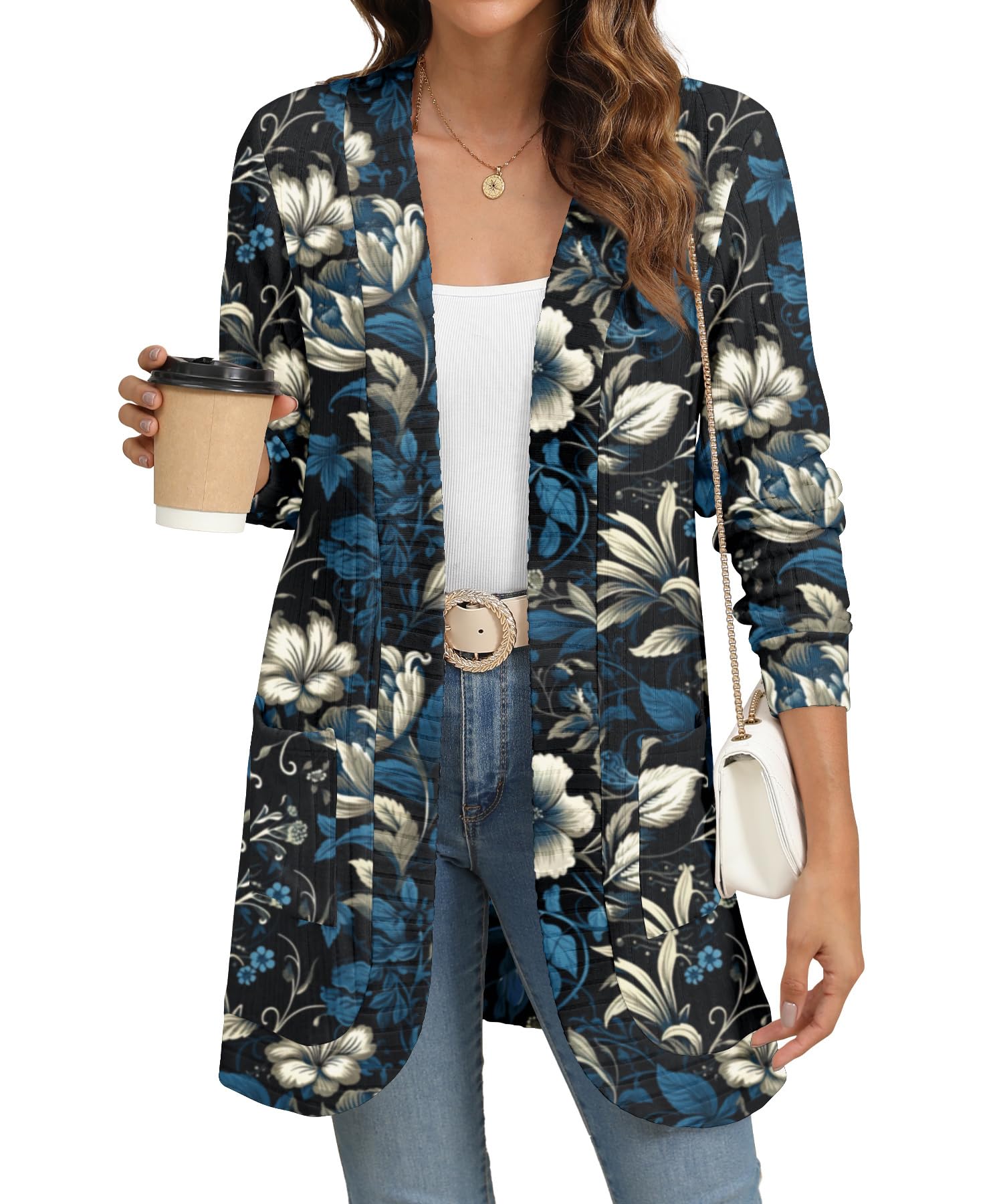 Open Front Knit Cardigan