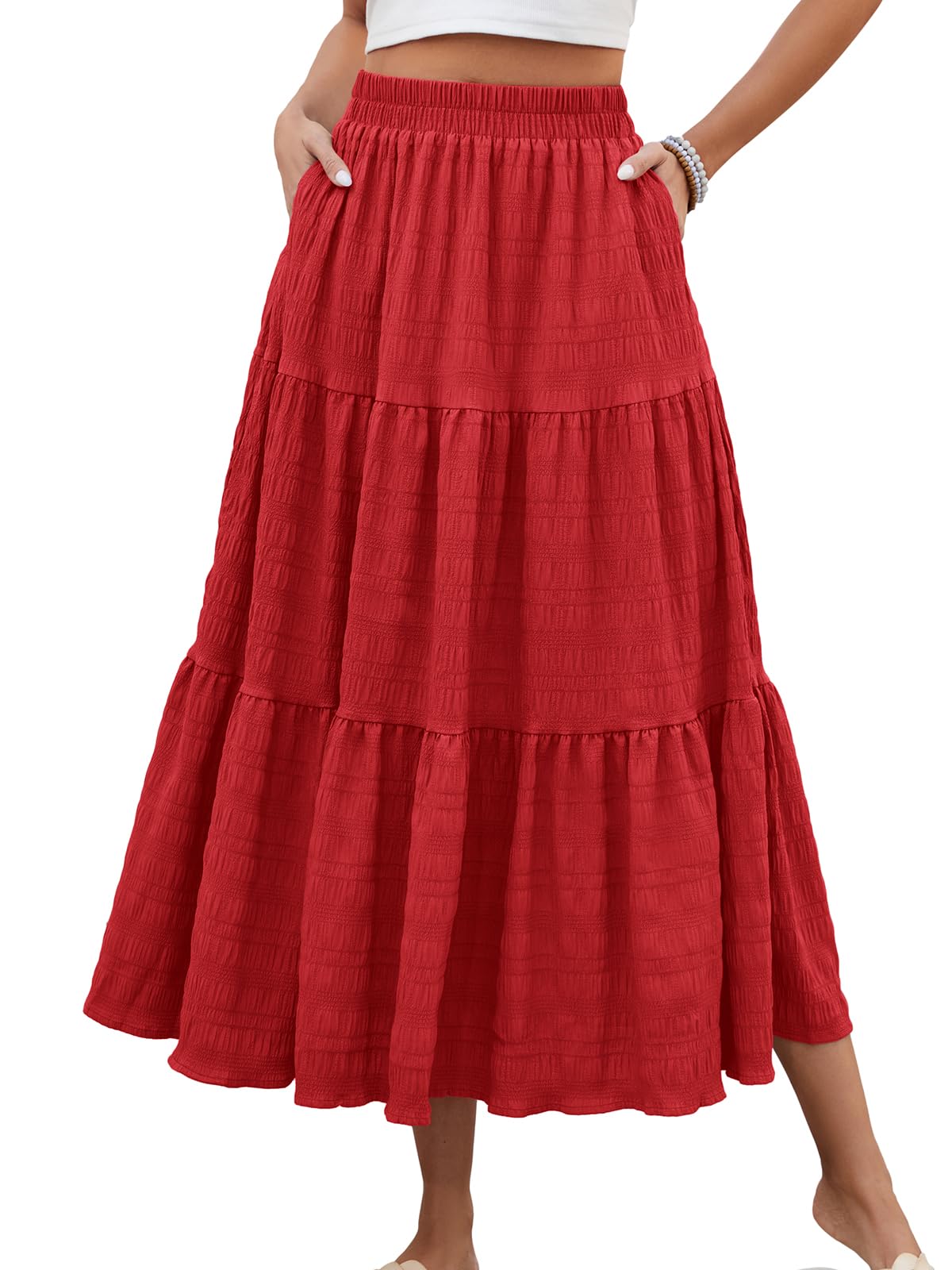 Tiered Flowy Maxi Skirt