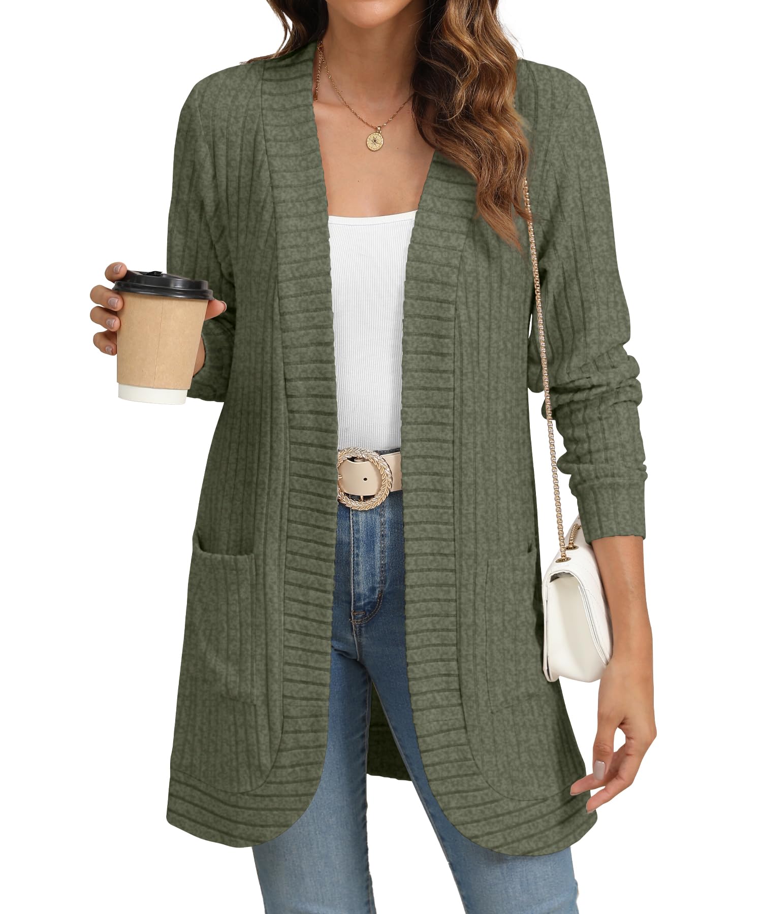 Open Front Knit Cardigan
