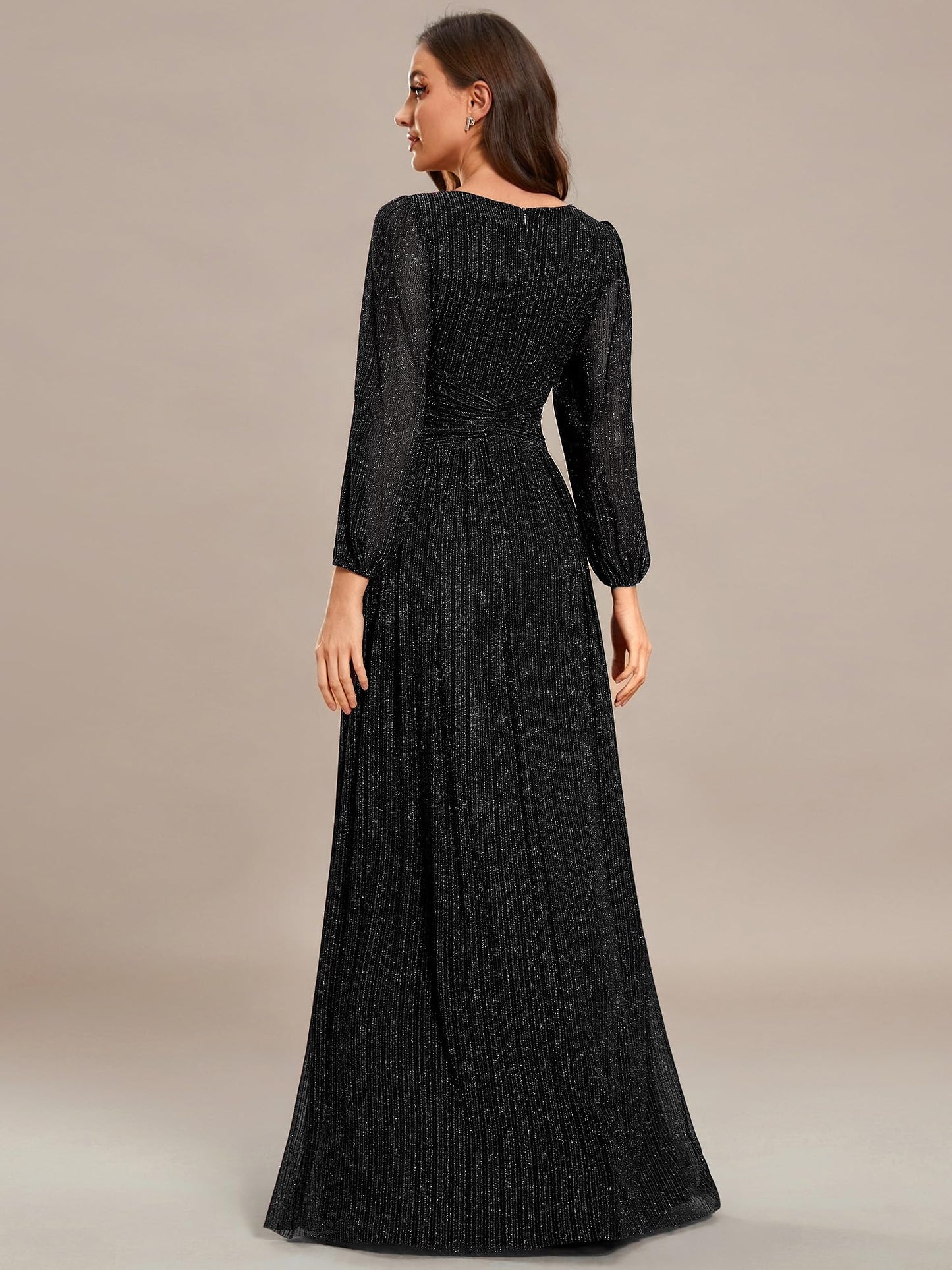 Glitter A-Line Evening Gown