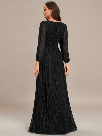 Glitter A-Line Evening Gown