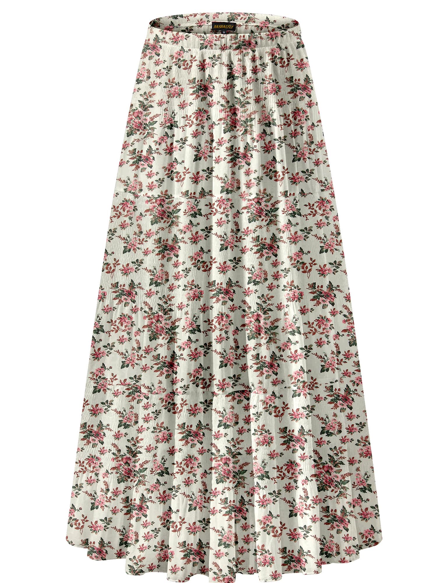 Pleated Chiffon Maxi Skirt