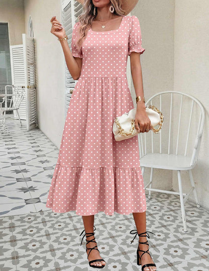 Tiered Flowy Midi Dress