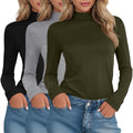 3-Pack Cotton Turtleneck Tops