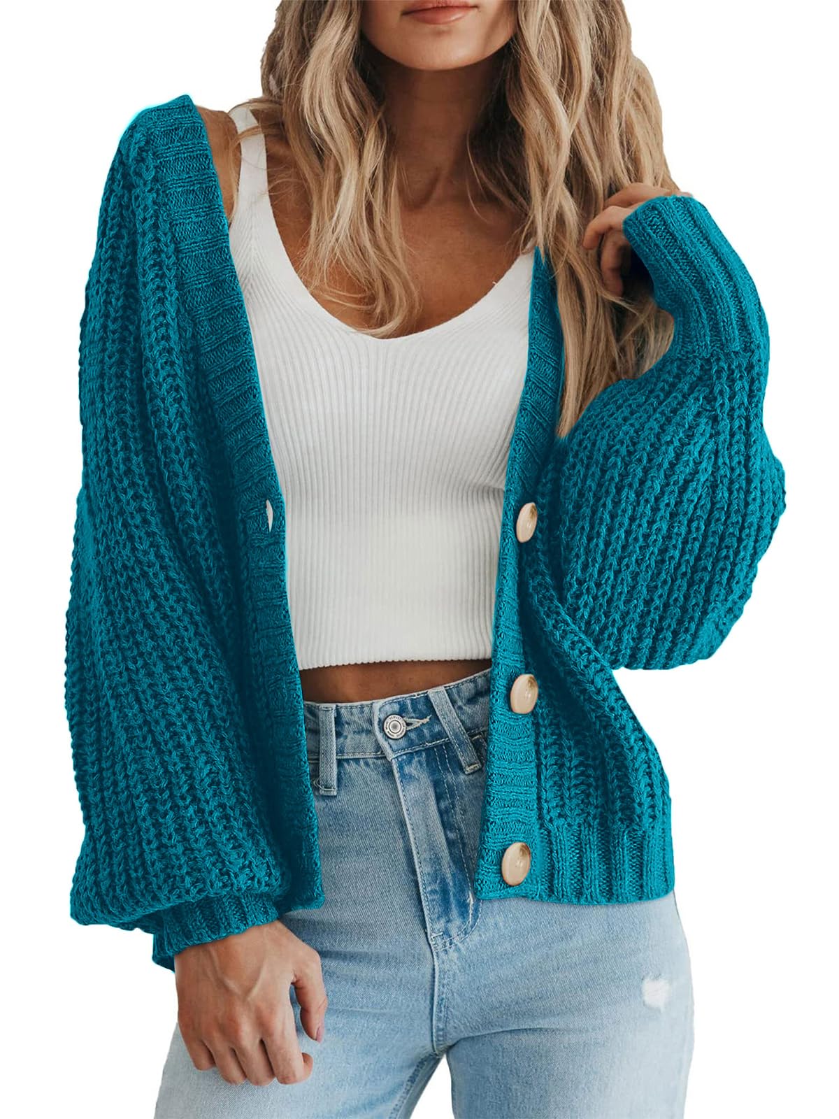 Chunky Knit Button Cardigan