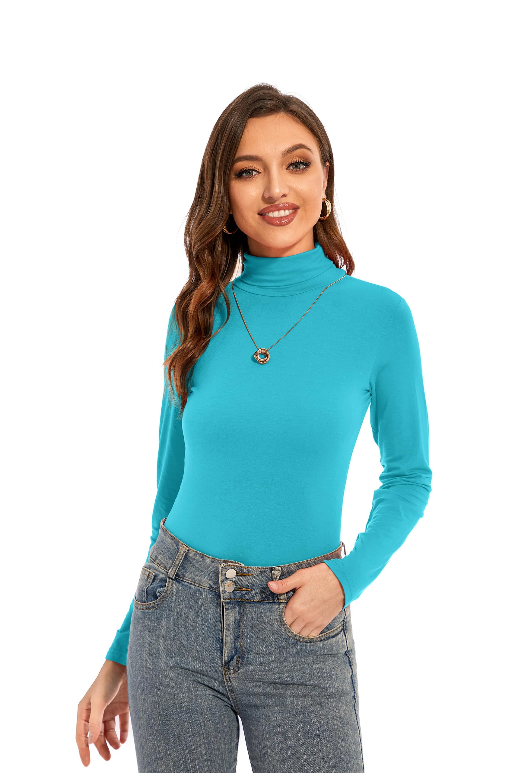 Slim Fit Turtleneck Top