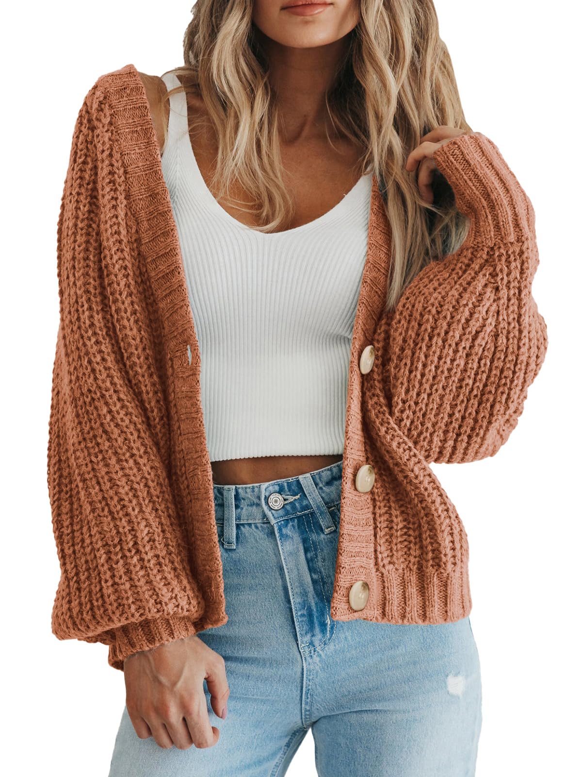 Chunky Knit Button Cardigan