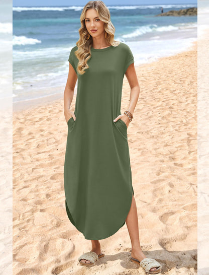 Cap Sleeve Maxi Sundress