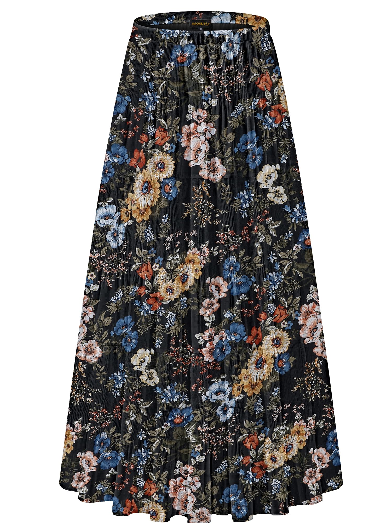 Pleated Chiffon Maxi Skirt