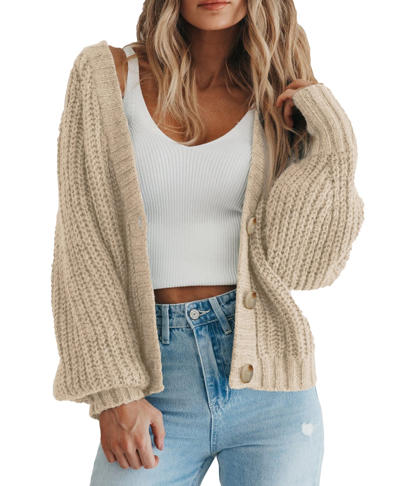 Chunky Knit Button Cardigan