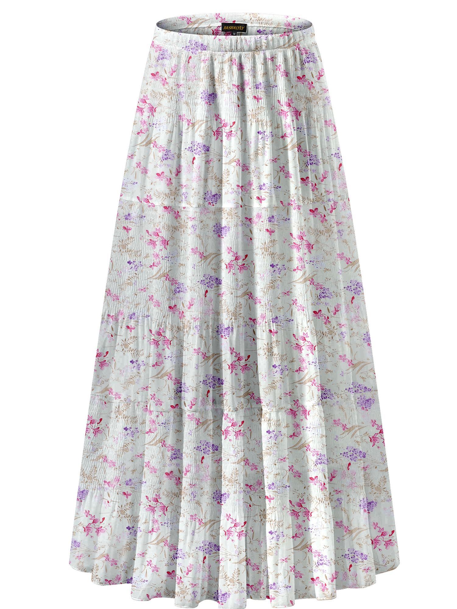 Pleated Chiffon Maxi Skirt