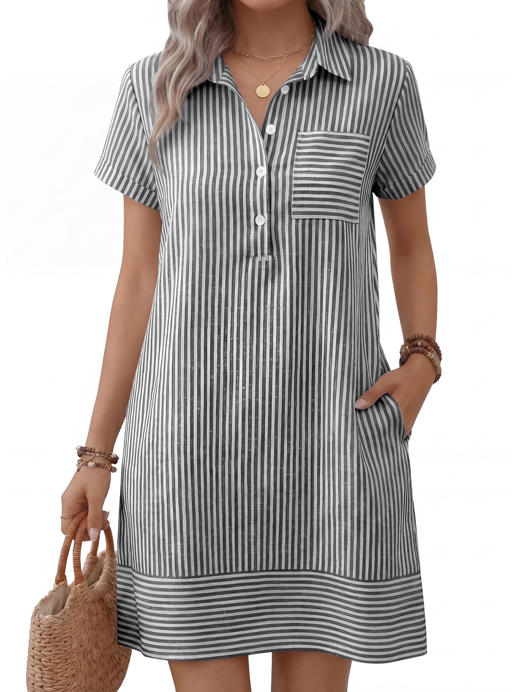Casual Polo Shirt Dress