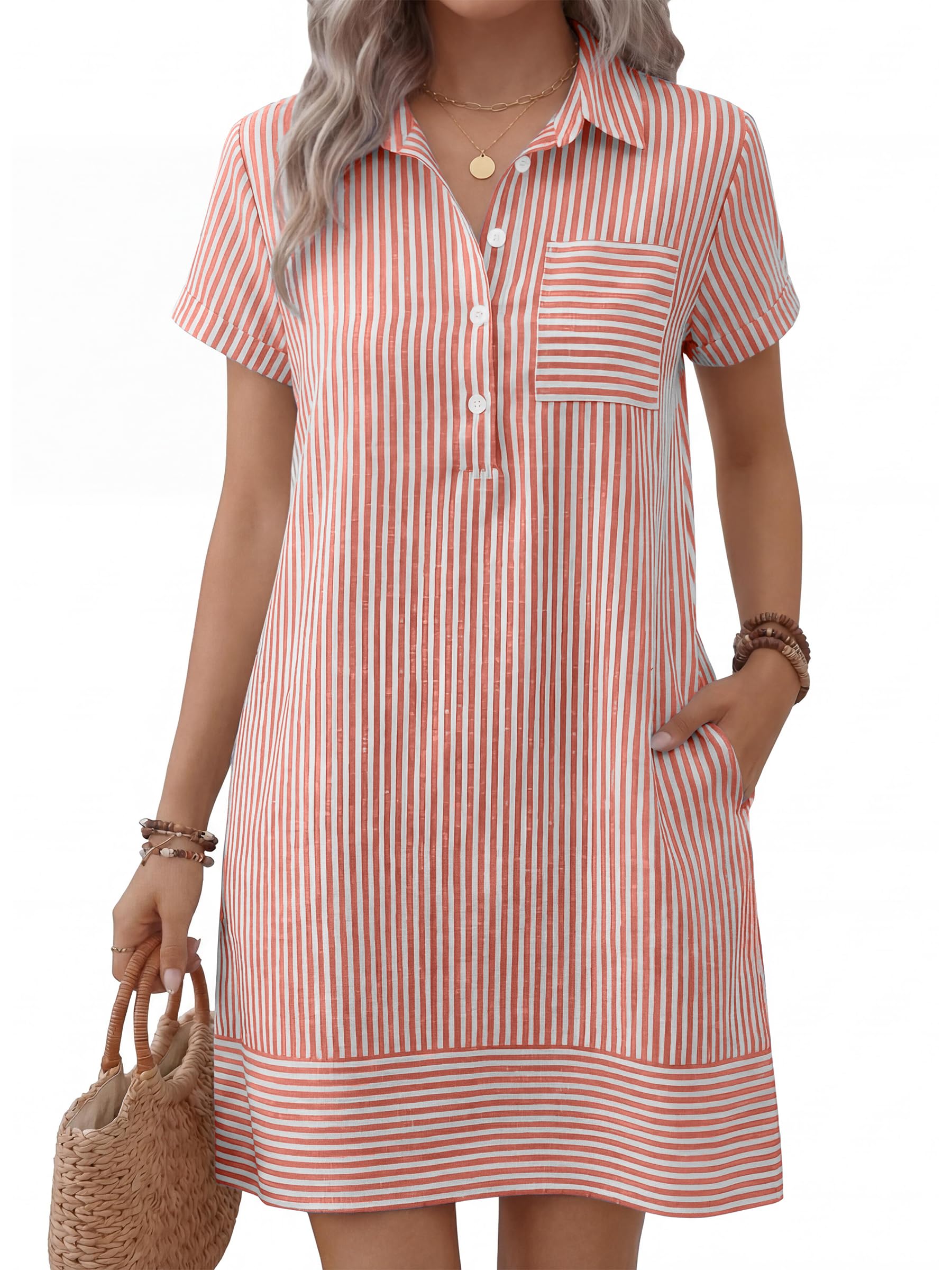 Casual Polo Shirt Dress