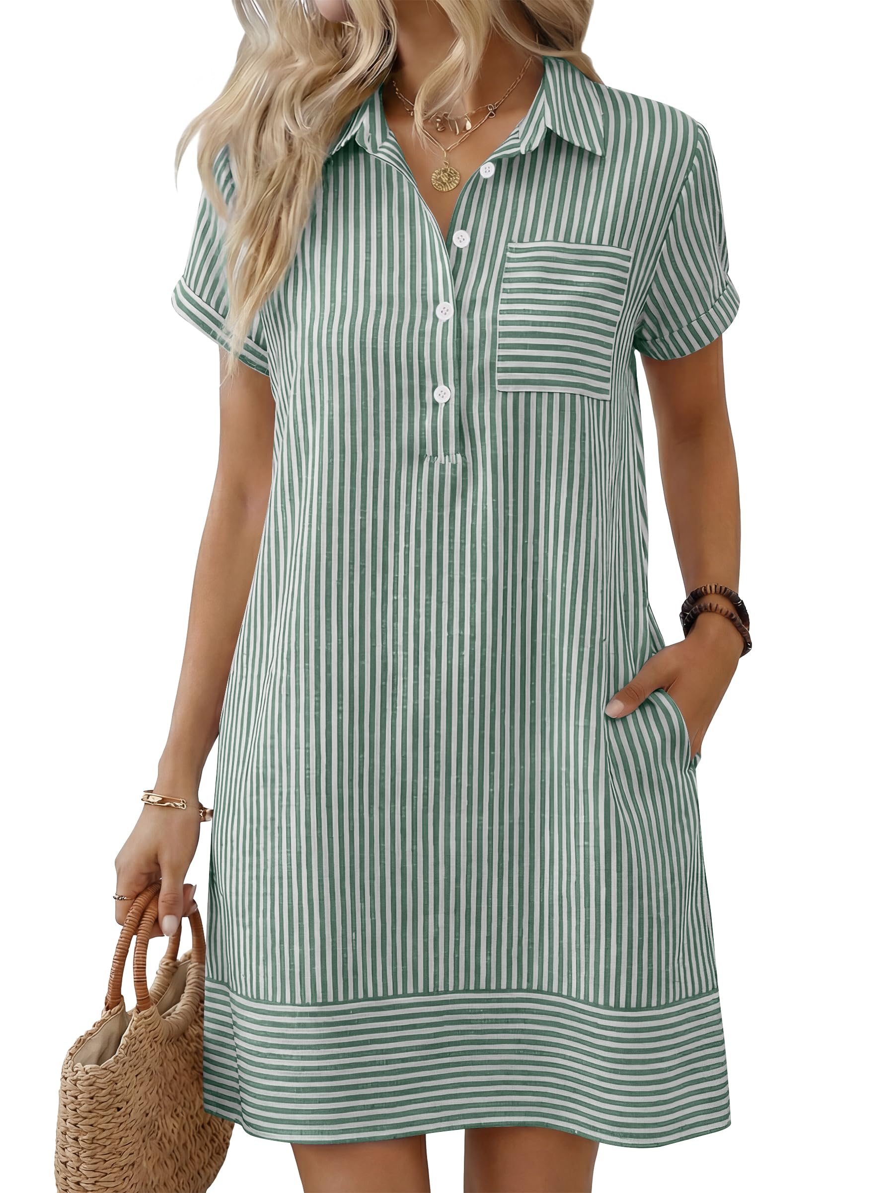 Casual Polo Shirt Dress