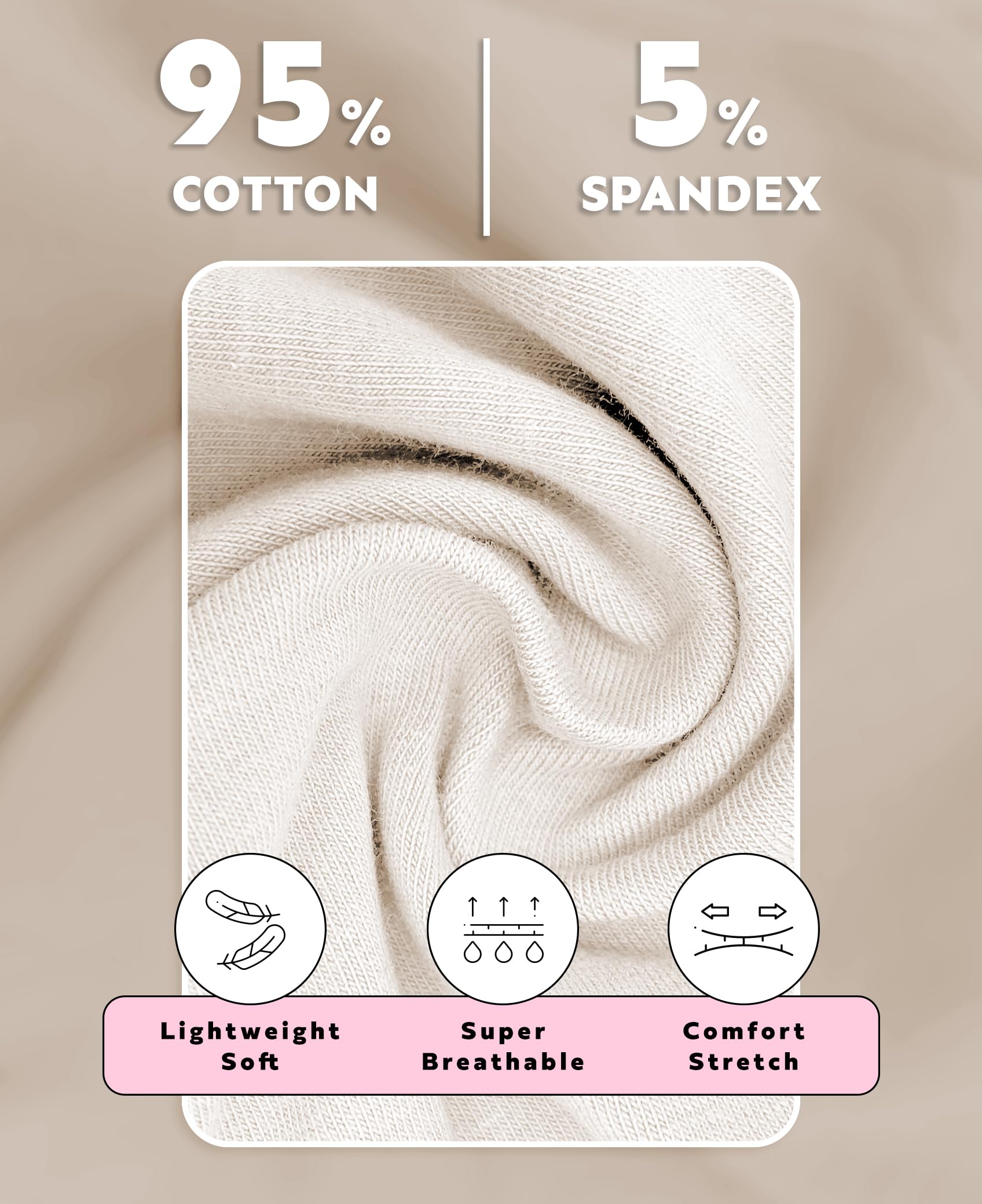 Cotton Stretch Basic T-Shirts