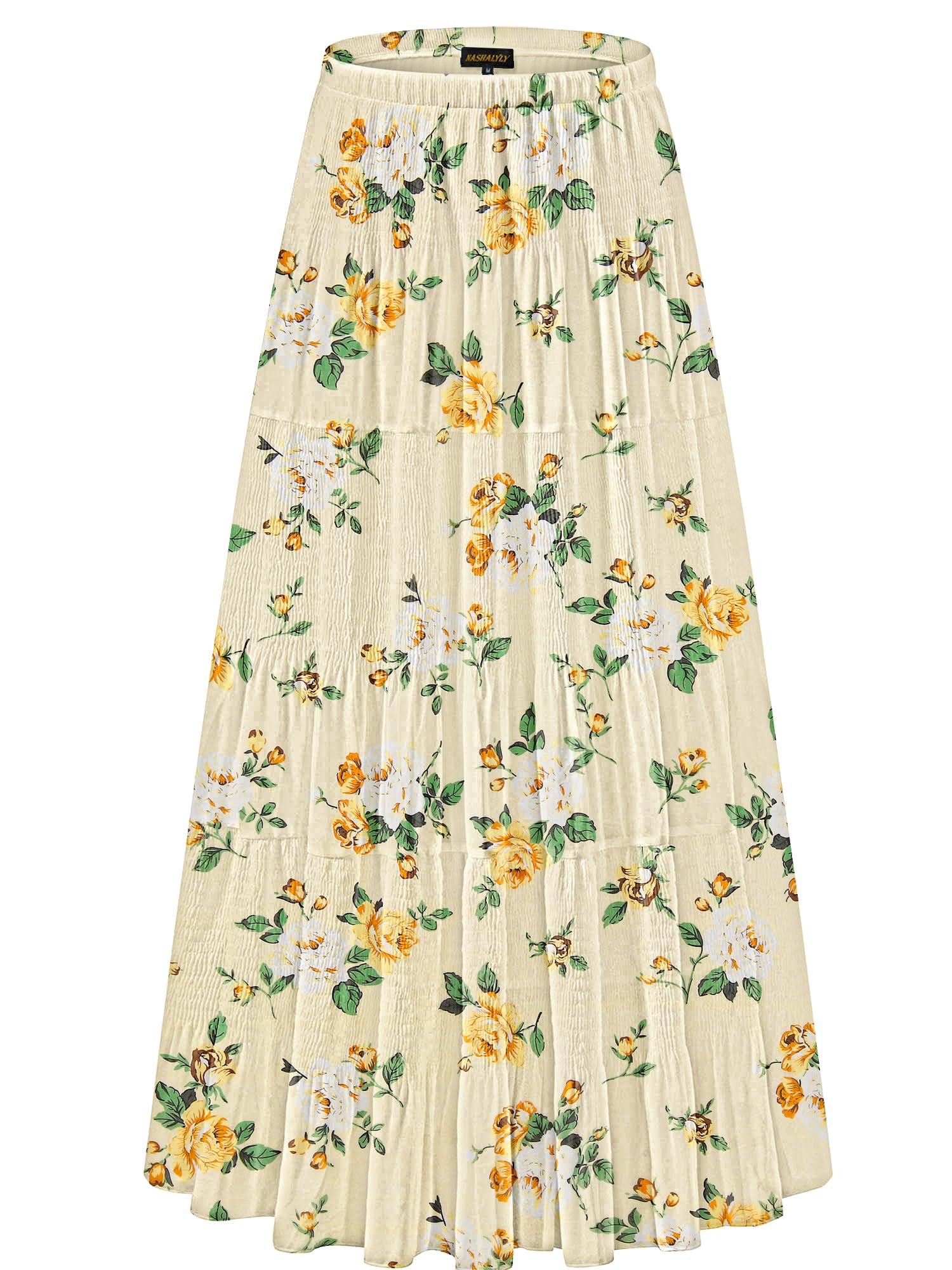 Pleated Chiffon Maxi Skirt