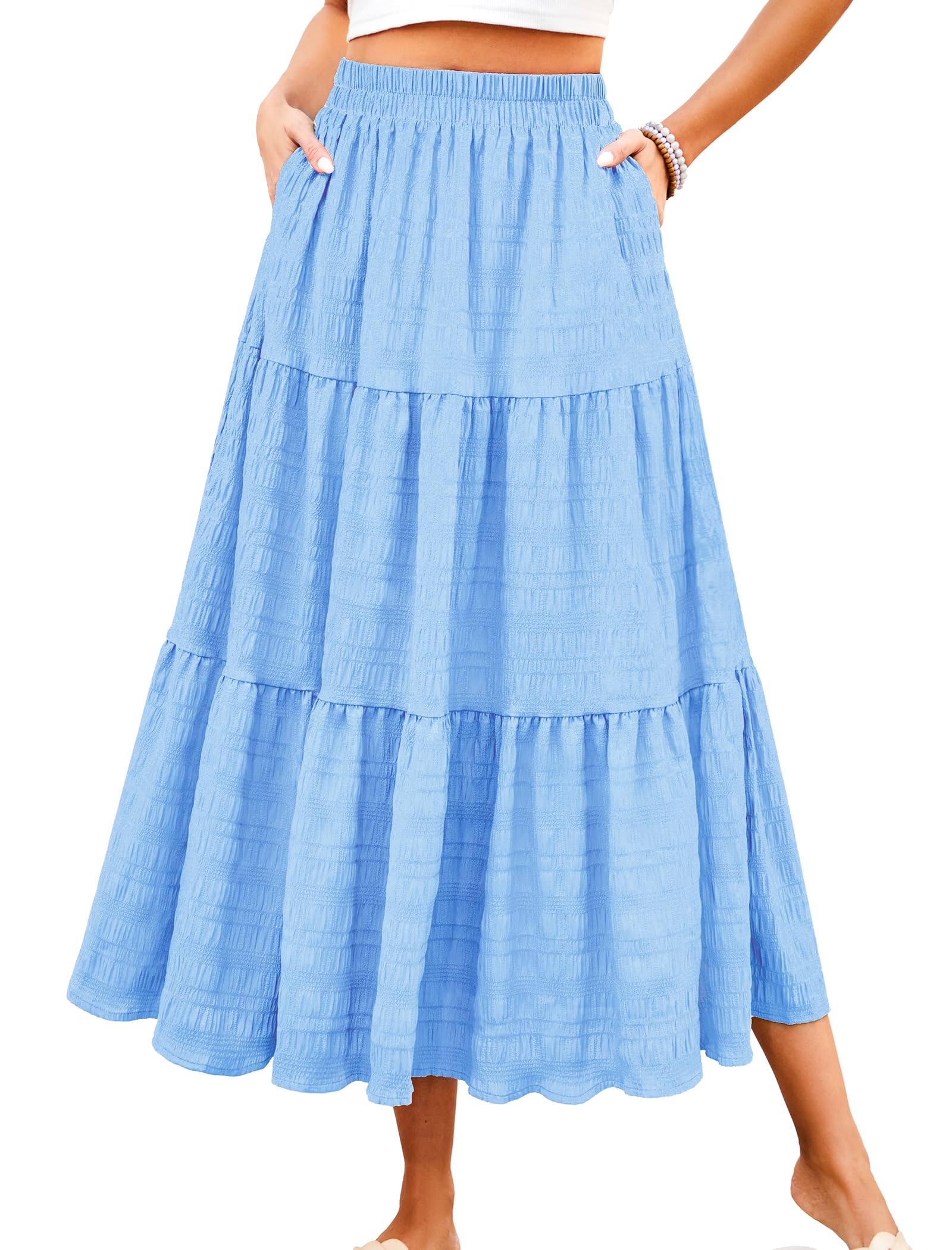 Tiered Flowy Maxi Skirt