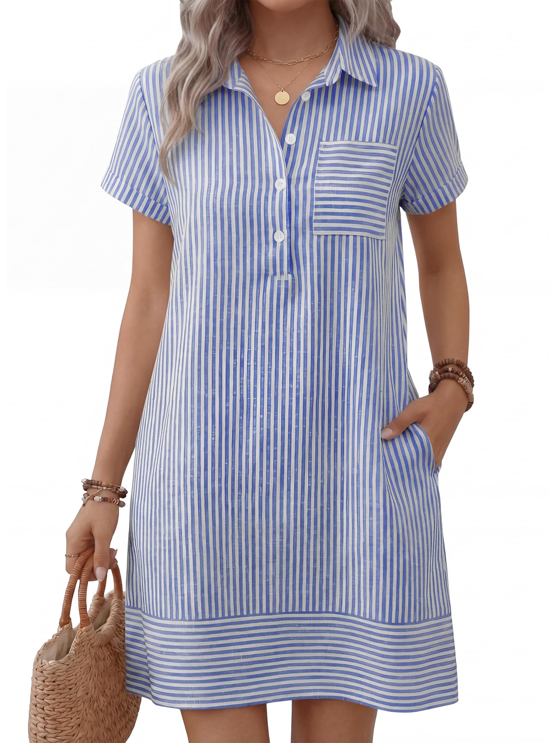 Casual Polo Shirt Dress