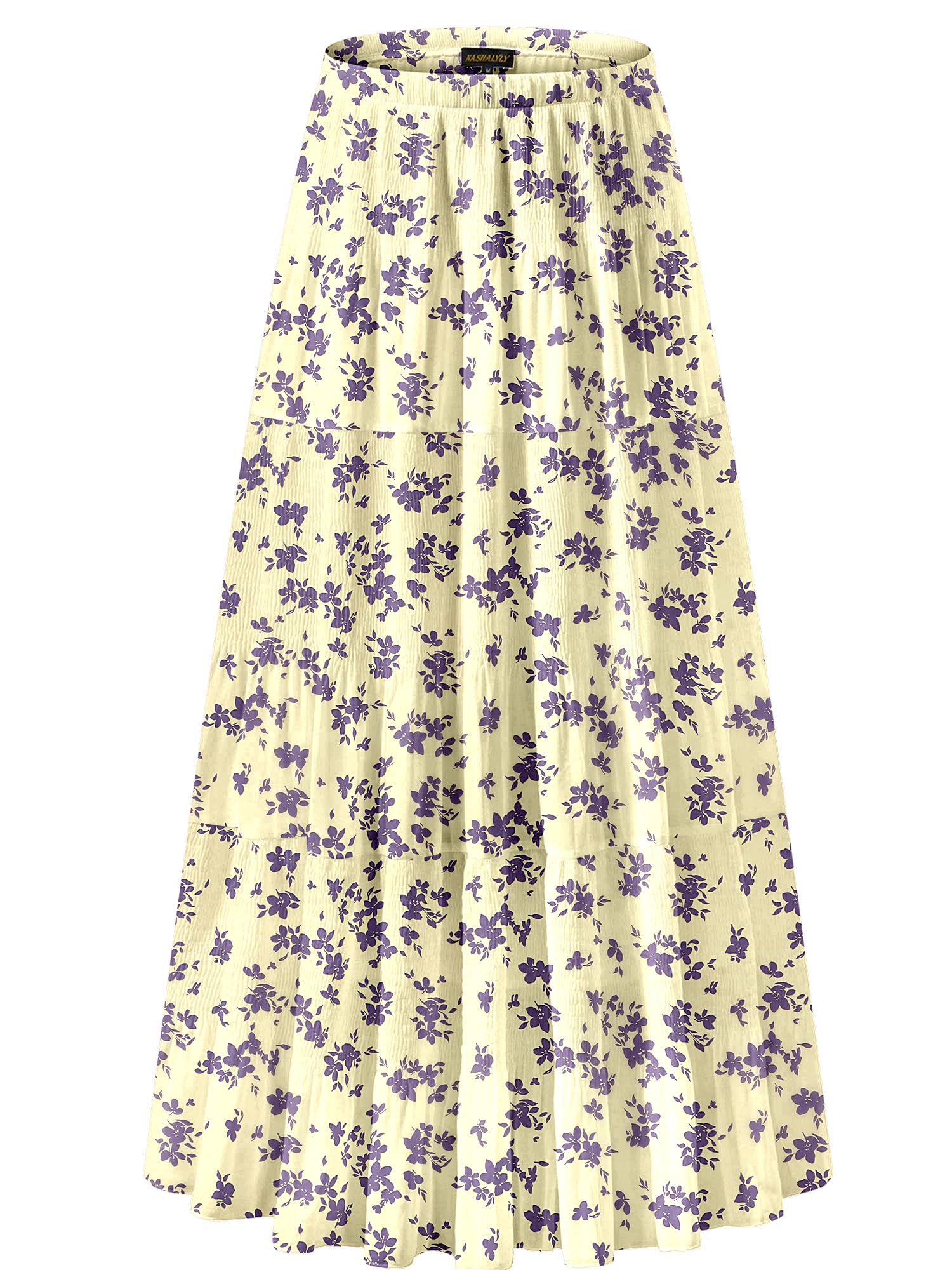 Pleated Chiffon Maxi Skirt
